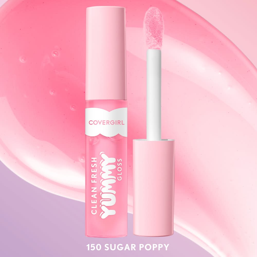 CoverGirl Clean Fresh Yummy Gloss, 150 Sugar Poppy (0.33 fl oz)