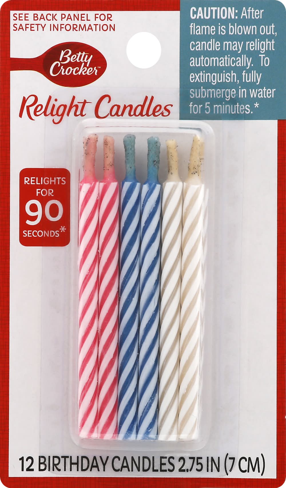Betty Crocker Relight Birthday Candles, 12 ct (1.6 oz, 6 ct)