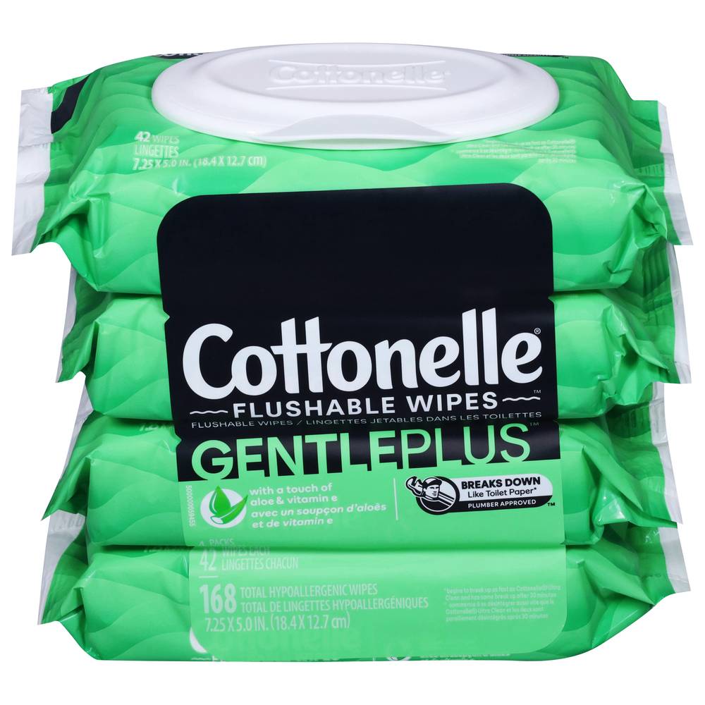 Cottonelle Gentle Plus Flushable Wipes (4 ct)