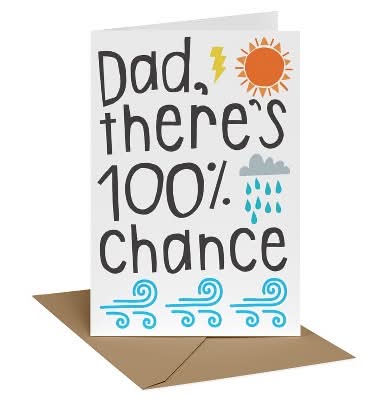 Recycled Paper Greetings Father's Day Card for Dad 100 Percent Chance