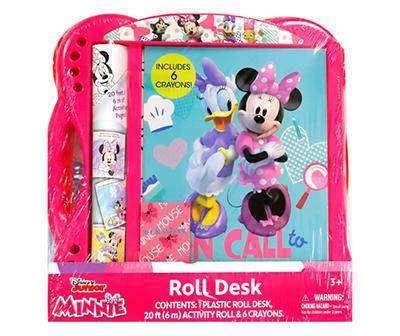 Minnie Mouse Pink Plastic Roll Desk