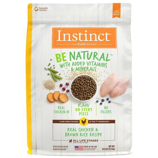 INSTINCT Be Natural Chicken & Brown Rice Dry Dog Food (25 lbs)