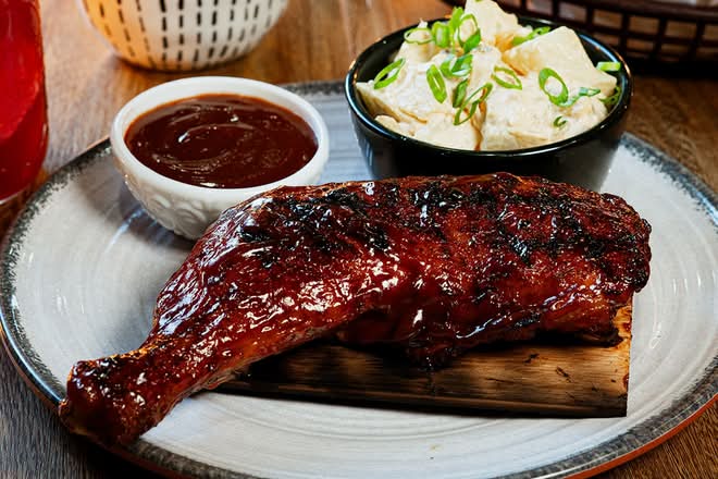 Cedar Plank 1/4 BBQ Chicken