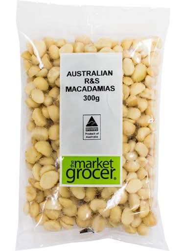 The Market Grocer Roasted & Salted Macadamias (300g)