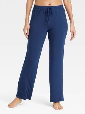 Auden Cloud Knit Pajama Pants, Women, S, Navy Blue