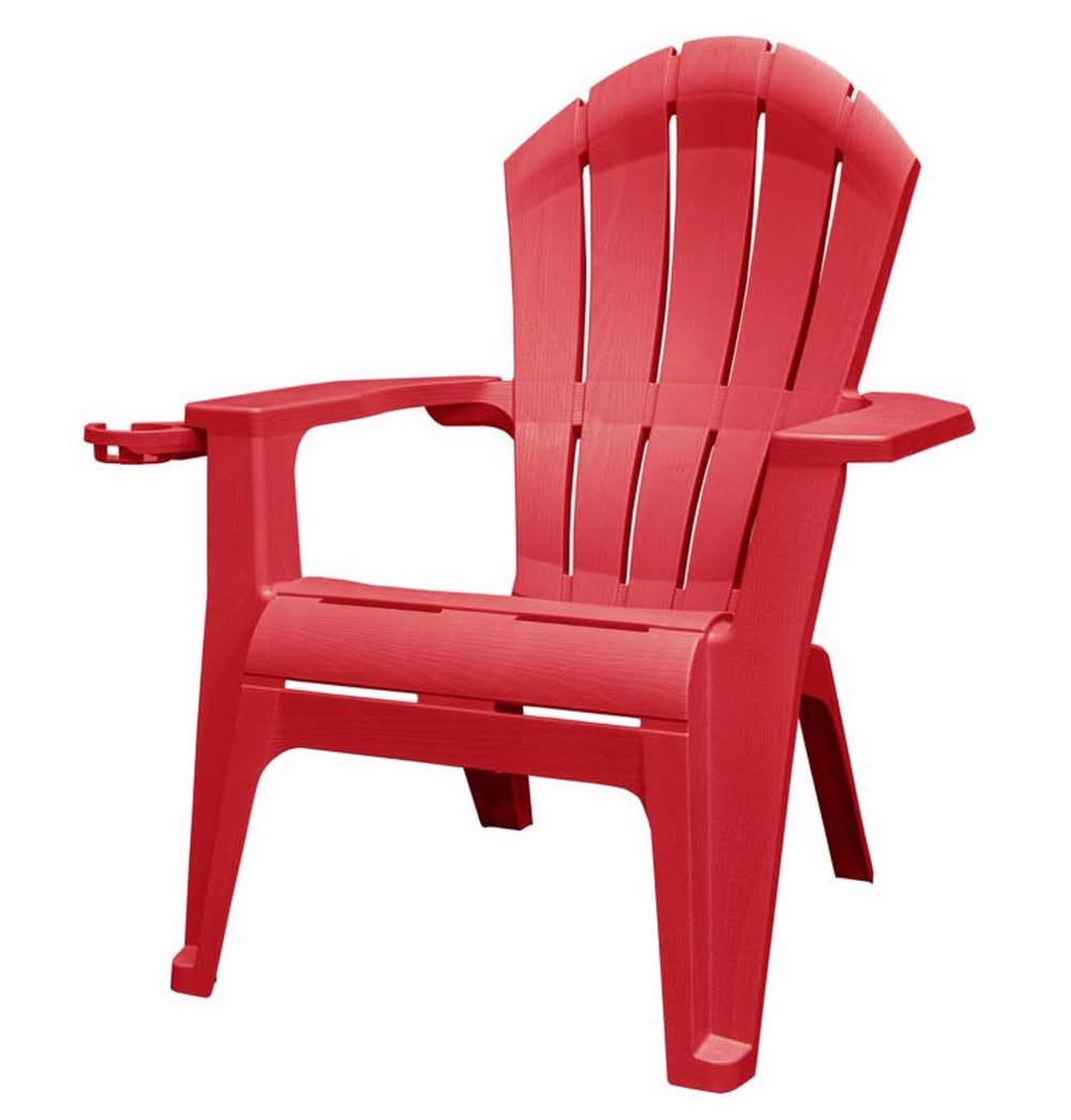 Adams Realcomfort Deluxe Cherry Red Resin Frame Adirondack Chair
