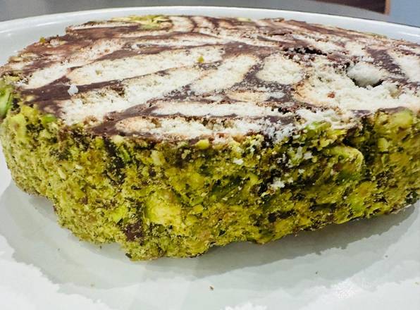 Dark Chocolate Pistachio Lazy Cake