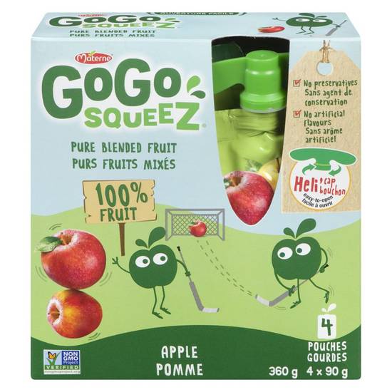 Gogo Squeez Apple Apple Fruit Sauce (4 x 90 g)