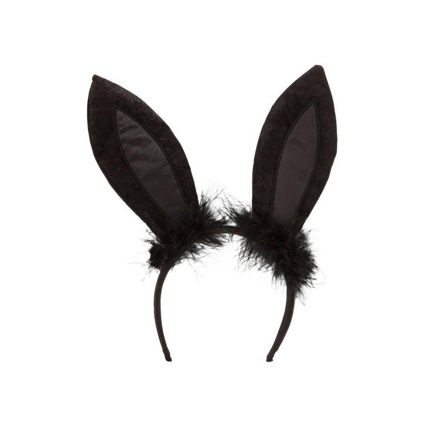 Black Marabou Bunny Ears