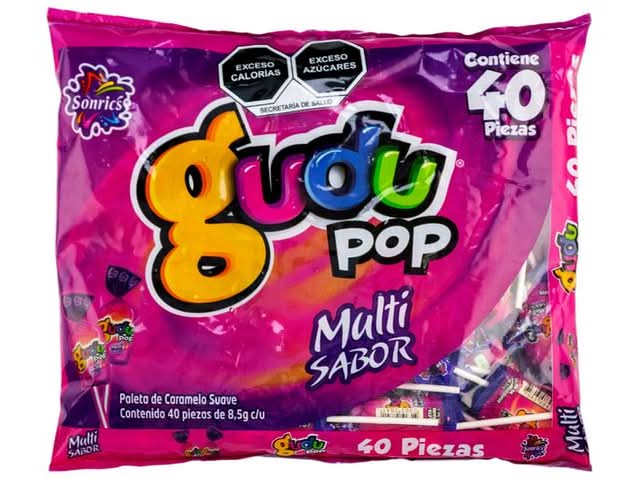 Sonric's · Gudu pop paletas de caramelo suave, multisabor (40 un)