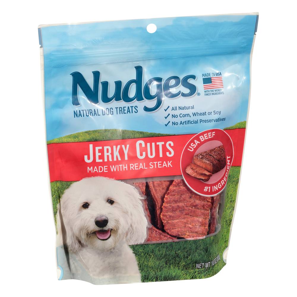 Nudges Beef Steak Jerky Cuts Dog Treats (10 oz)