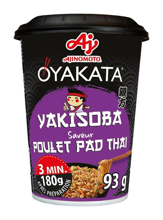 Oyakata - Yakisoba nouilles sautées, poulet pad thaï (93g)