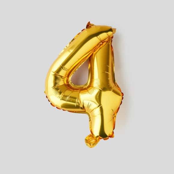 Monoprix Maison Ballon Chiffre Or 4 L'Unité
