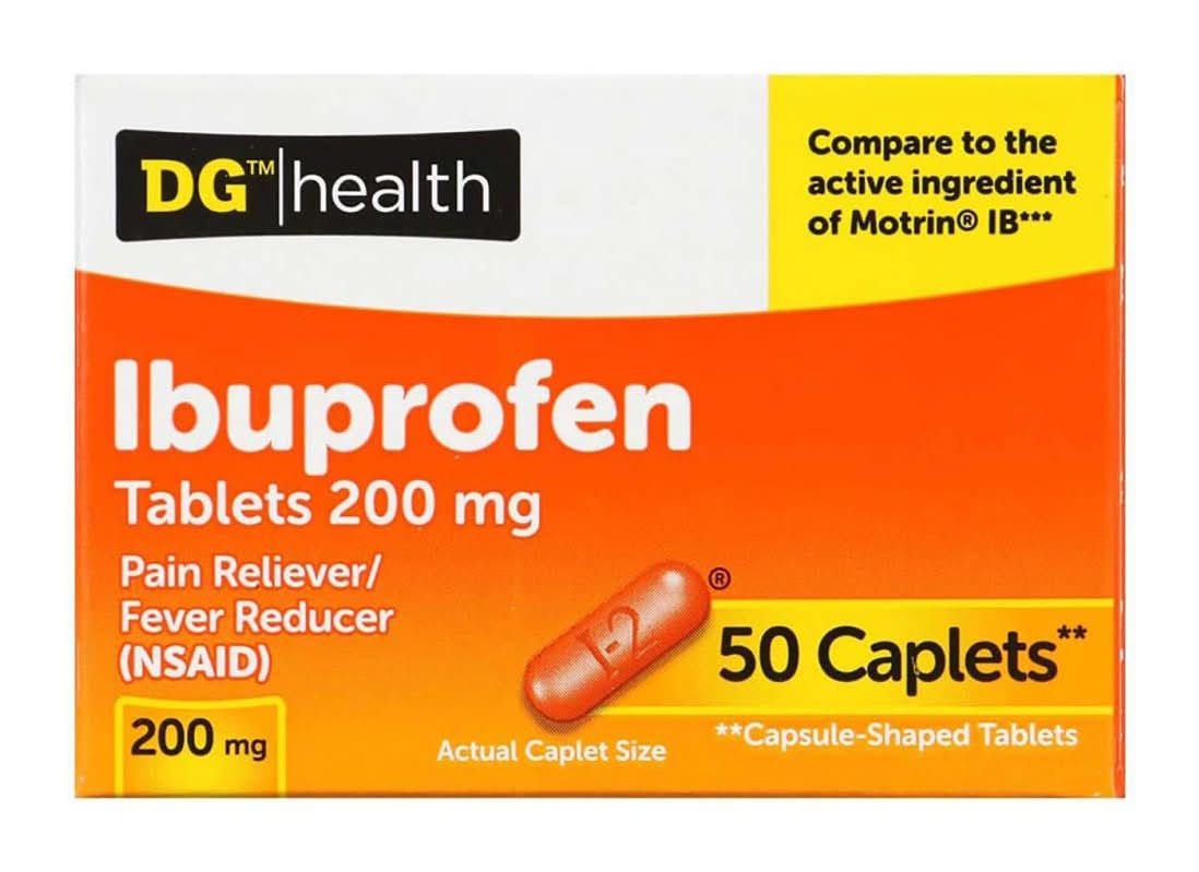 Dg Health Ibuprofen 200 Mg Tablets 50 Ct
