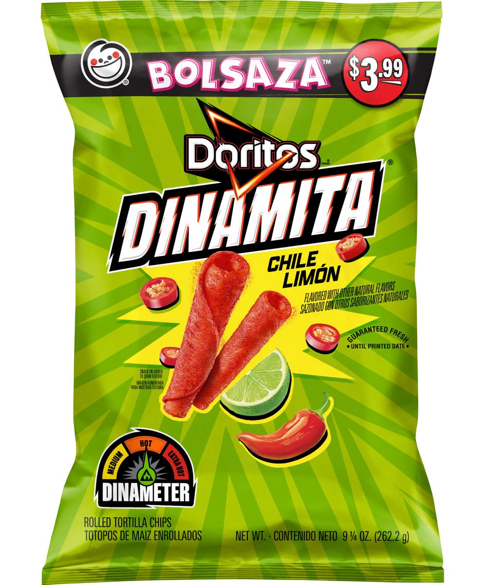 Doritos Dinamita Rolled Tortilla Chips, Chile Limon (9.25 oz)
