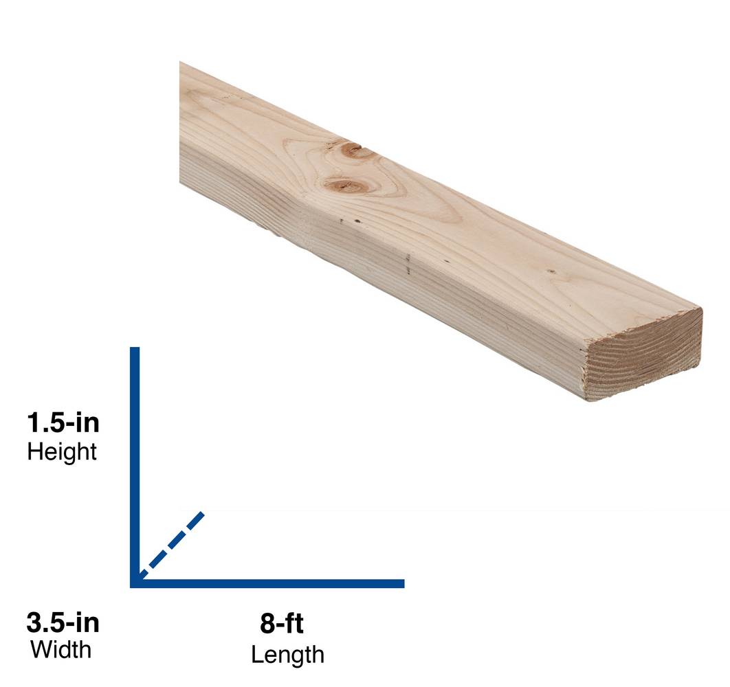 Appearance Grade Spruce Framing Lumber, 2x4x96 in