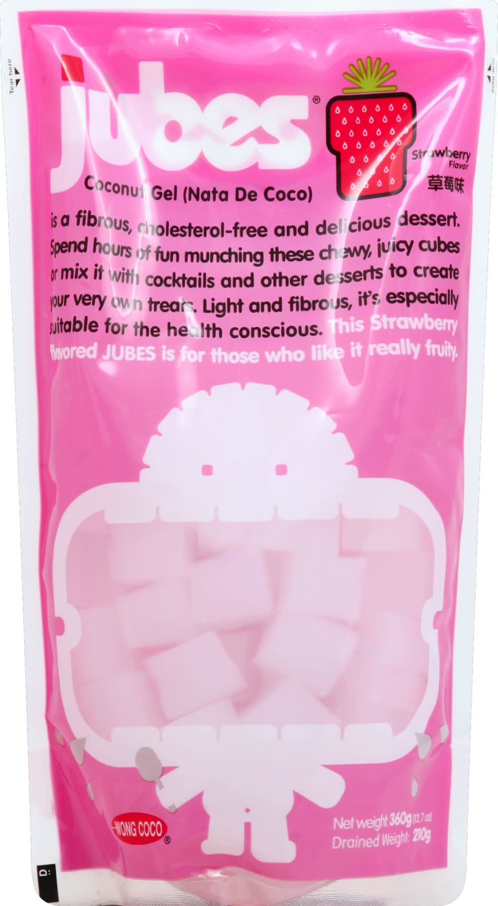 Jubes Strawberry Coconut Gel Cubes (12.7 oz)