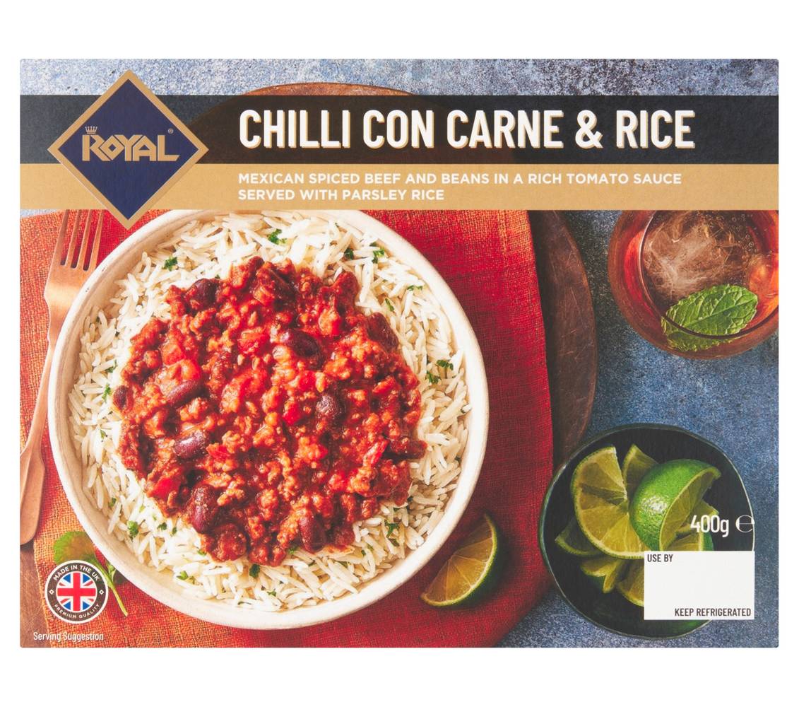 Royal Chilli Con Carne And Rice 400G