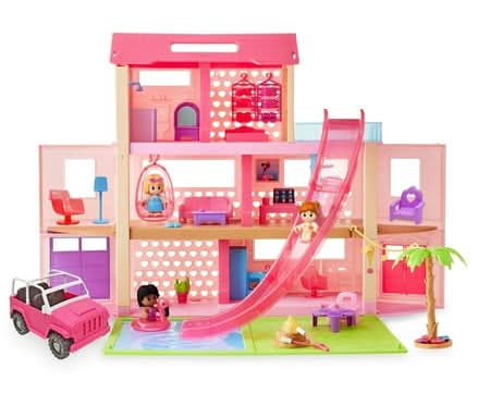 Kid Connection Pool Party Doll House With Lights And Sounds, 44 Pieces, Toddler Toys