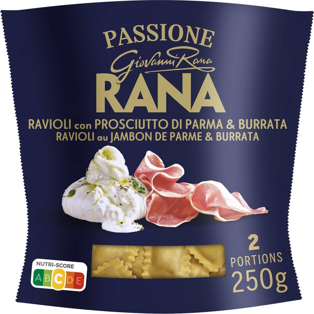 Rana - Pâtes fraîches ravioli, jambon de parme & burrata (250g)