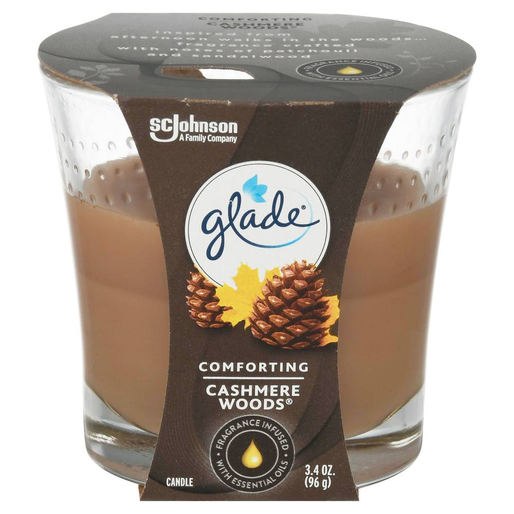 Glade Comforting Cashmere Woods Candle (3.4 oz)