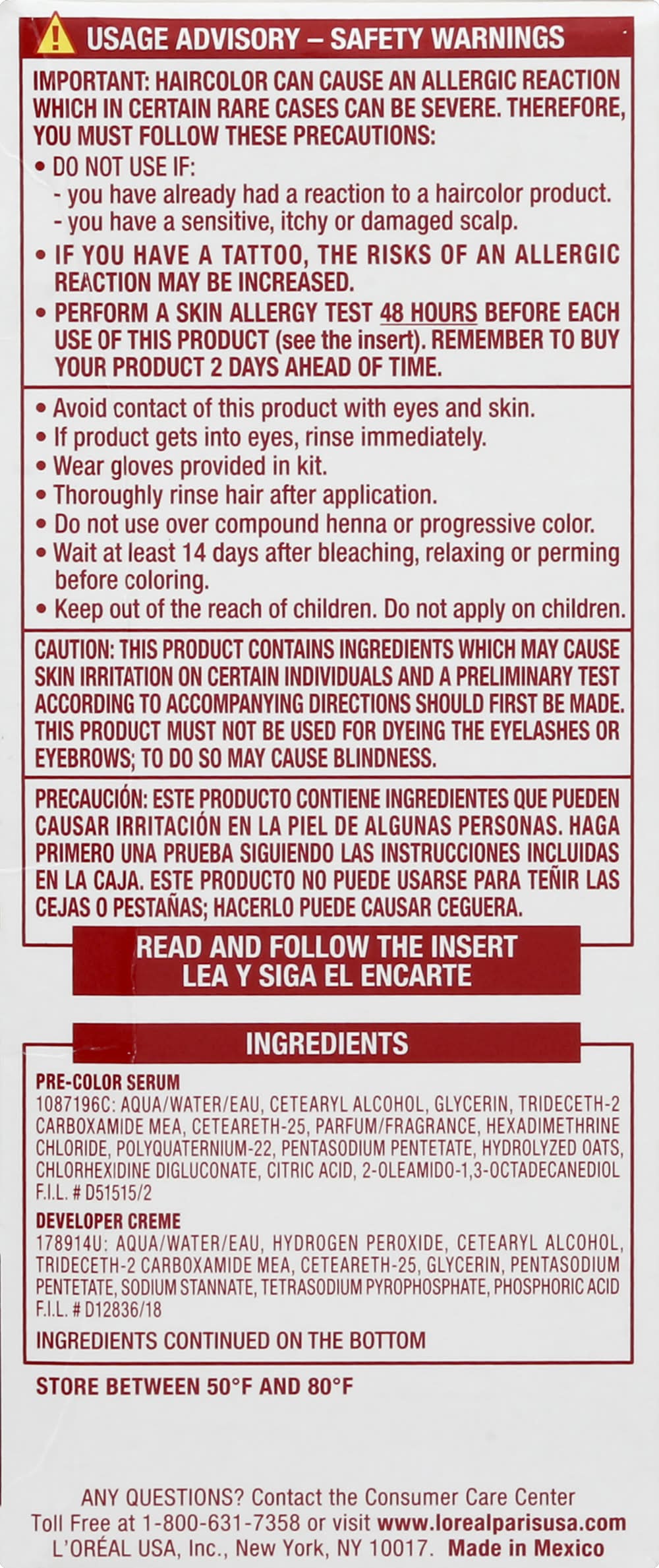 Excellence Triple Protection Hair Color, 6Rb Light Reddish Brown (9.6 ...
