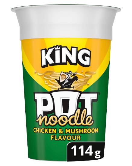 King Pot Noodle Chicken-Mushroom, Noodles (114g)