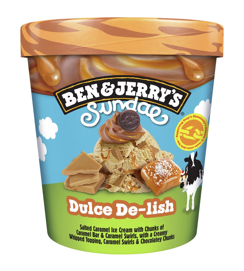 Ben & Jerry's Sundae Ice Cream, Dulce De-Lish (427mL)