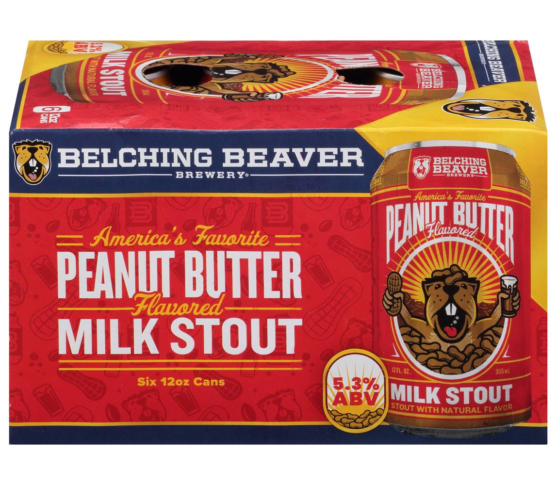 Belching Beaver Brewery Domestic Peanut Butter Milk Stout (6 x 12 oz)