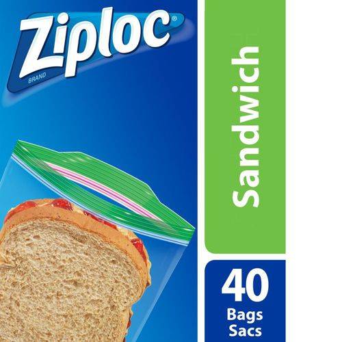Ziploc sacs à sandwich grip'n seal (40 unités) - grip'n seal sandwich (40 units)