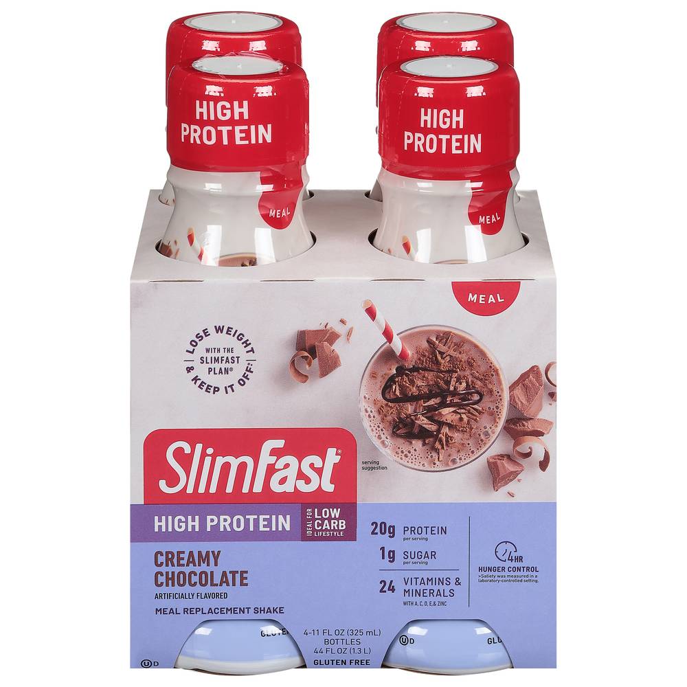 Slimfast Creamy Chocolate High Protein Shake (4 ct, 11 fl oz)