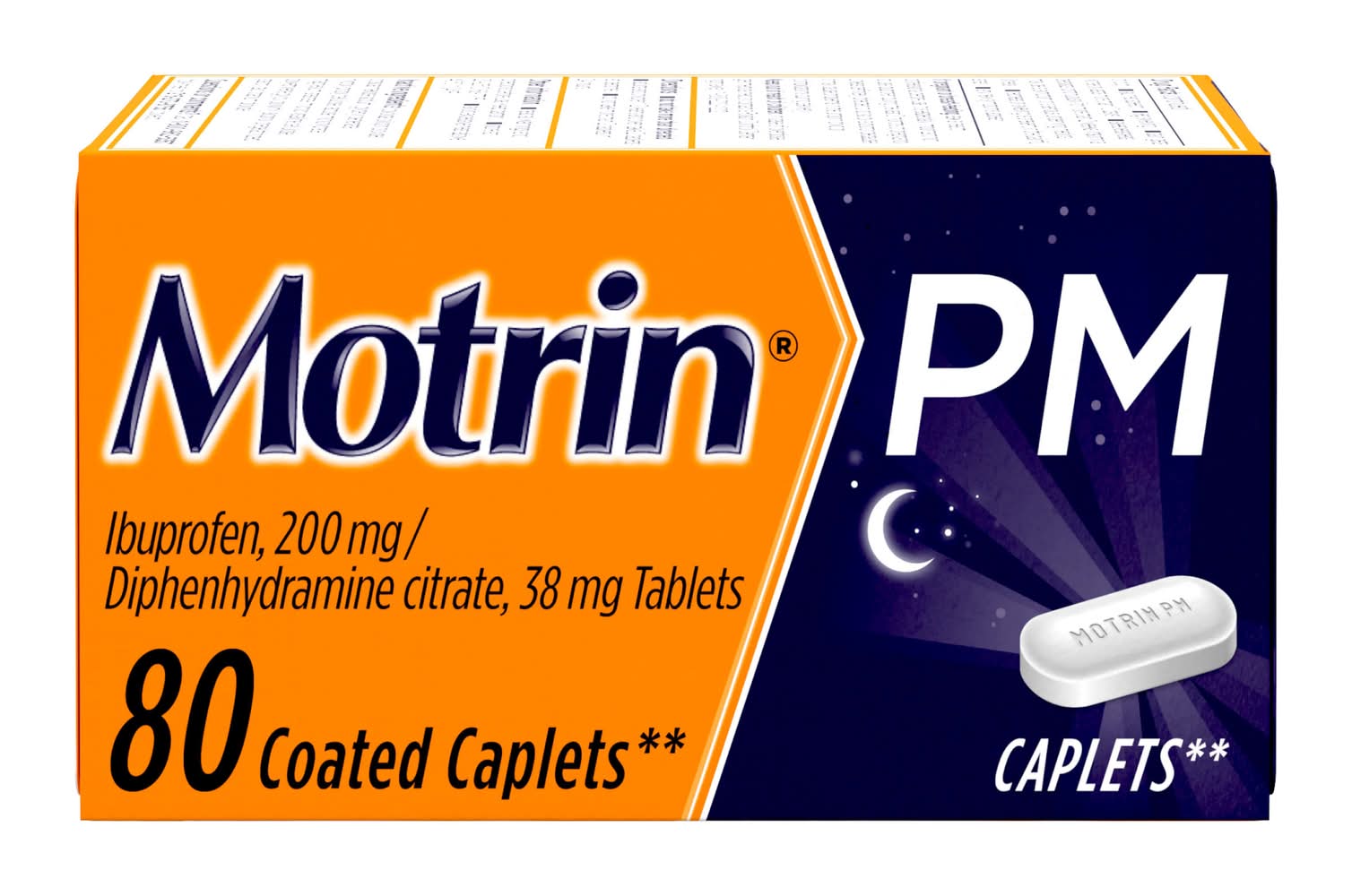 Motrin 200 Mg Ibuprofen & 38 mg Sleep Aid Pain Reliever (2.4 oz)