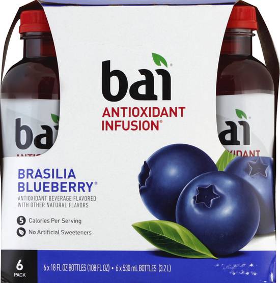 Bai Brasilia Blueberry Antioxidant Infused Drink (6 ct, 18 fl oz)
