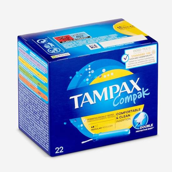 Tampón regular Tampax caja 22 unidades)