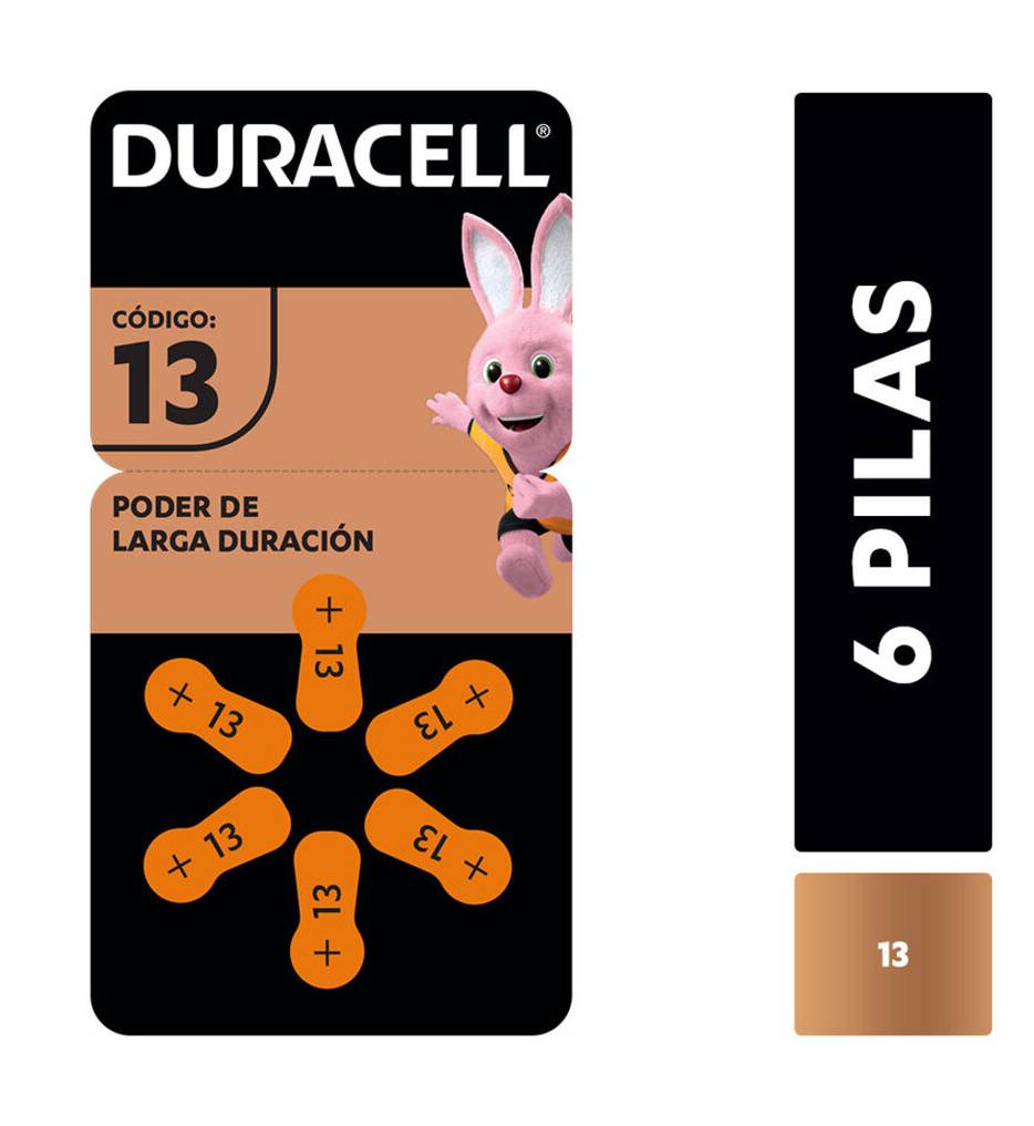 Duracell Pila Audífono N13 6 Unidades