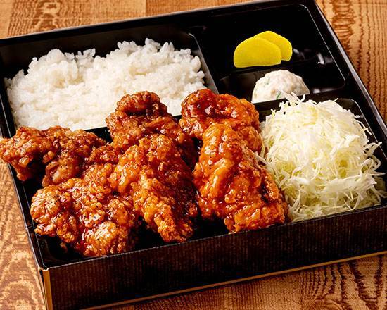 焼肉風げんこつ唐揚げ弁当 6個 BBQ-Style Fried Chicken Bento Box (6 Pieces)