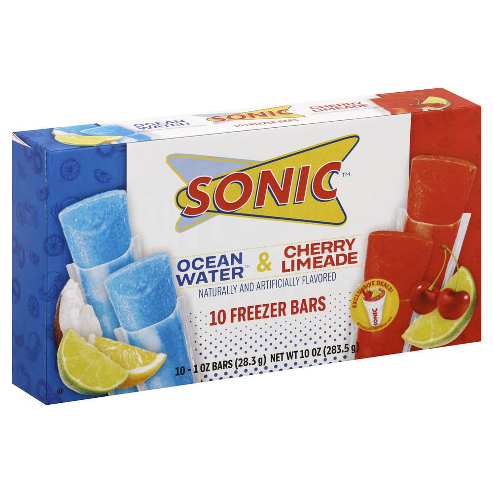 Sonic Freezer Bars (ocean water-cherry limeade)