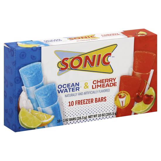 Sonic Freezer Bars (ocean water-cherry limeade)