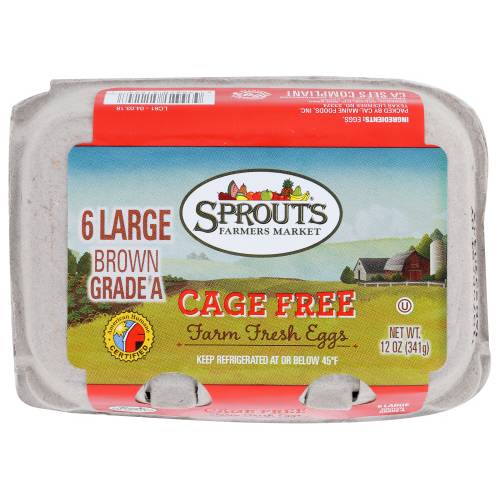 Sprouts Large Grade A Brown Cage Free Eggs