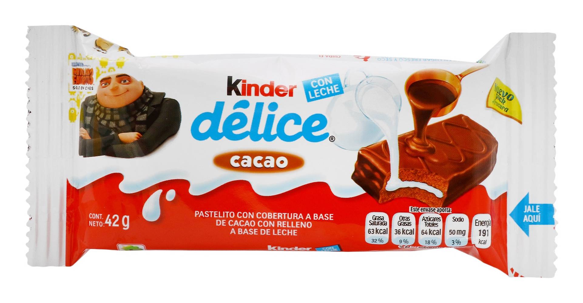 Kinder · Délice pastelito con cacao (39 g)