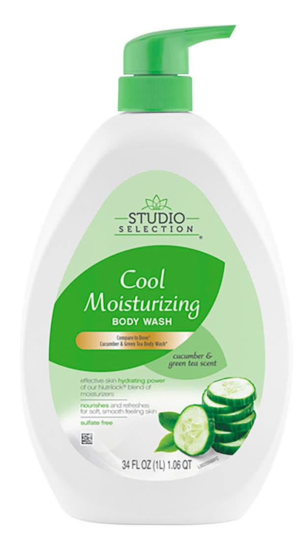 Studio Selection Cool Moisturizing Body Wash Cucumber & Green Tea 34 Fl Oz