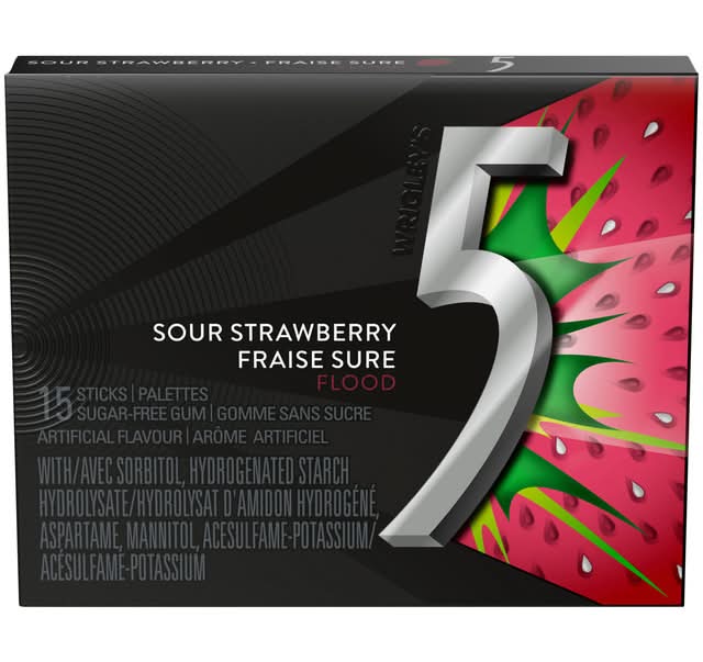 5 GUM FLOOD SR STRWBRY 15PC