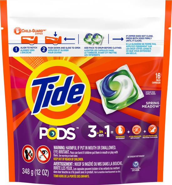 Tide 3 in 1 Spring Meadow Detergent Pods (16ct)