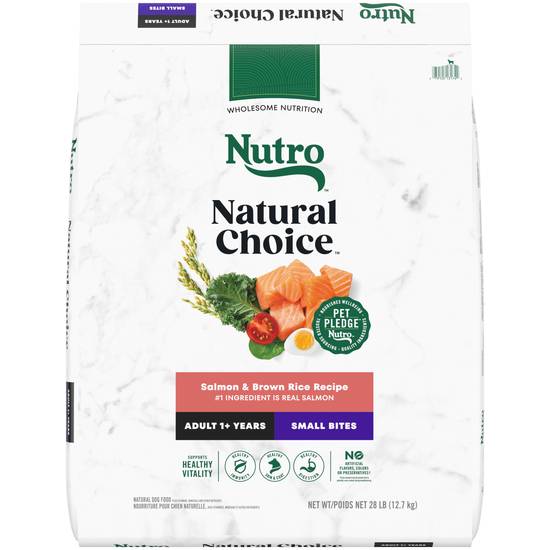 Nutro Natural Choice Small Bites Adult Dry Dog Food, Salmon & Brown Rice Recipe
