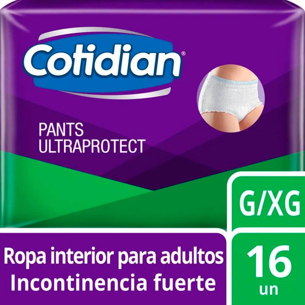 Cotidian pañal adulto pants ultraprotect (16 un) (talla g/xg)