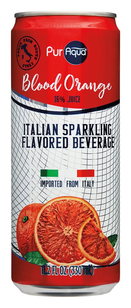 PurAqua Italian Sparkling Flavored Beverage, Blood Orange (11.2 fl oz)