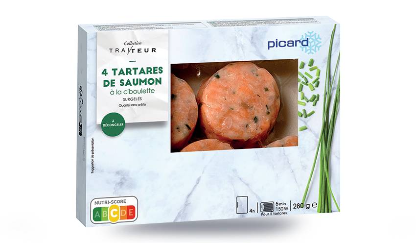 4 tartares de saumon à la ciboulette