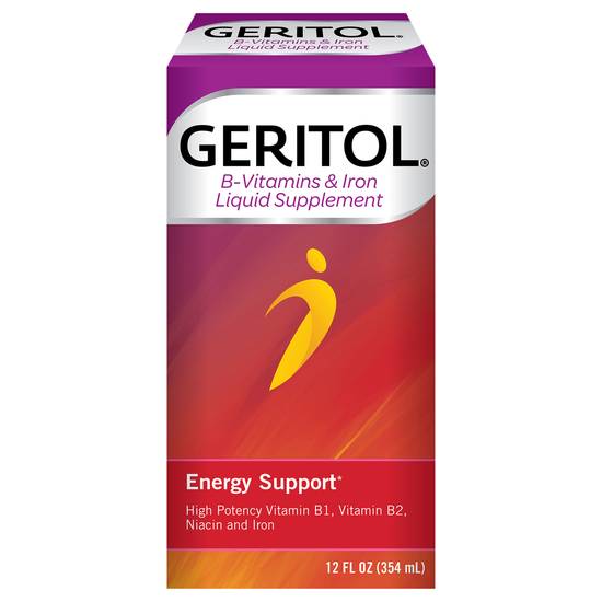 Geritol Energy Support B-Vitamin & Iron Liquid Supplement