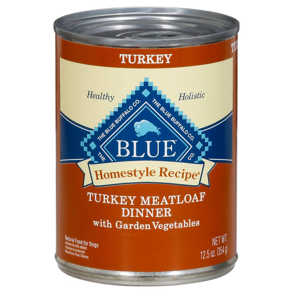 Blue Buffalo Homestyle Recipe Natural Turkey Meatloaf Dinner Food For Dogs (12.5 oz)