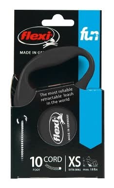 flexi Fun Retractable Dog Leash, 10 ft, Black